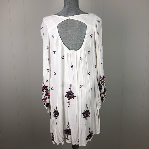 🦄 Free People Oxford Embroidered White Mini Dress - Picture 3 of 8
